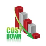 Cost down business chart graph